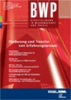 Coverbild: Wissensmanagement in der Berufsbildungsforschung - KIBB und AG BFN