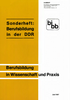 Coverbild: Berufsbildung in der Deutschen Demokratischen Republik unter vergleichenden Aspekten