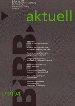 Coverbild: BWP 1/1994 Beilage "BIBB aktuell"
