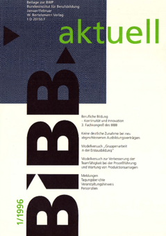 Coverbild: BWP 1/1996 Beilage "BIBB aktuell"