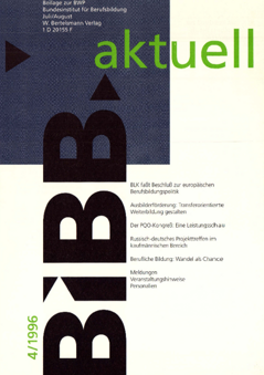 Coverbild: BWP 4/1996 Beilage "BIBB aktuell"