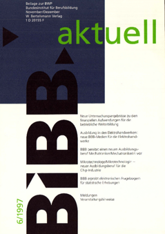 Coverbild: BWP 6/1997 Beilage "BIBB aktuell"