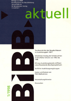 Coverbild: BWP 1/1998 Beilage "BIBB aktuell"