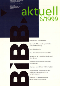 Coverbild: BWP 6/1999 Beilage "BIBB aktuell"