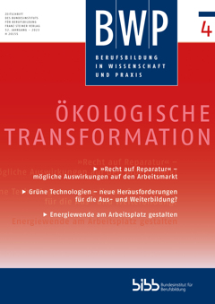 Coverbild: Further strengthen sustainability orientation in vocational education and training