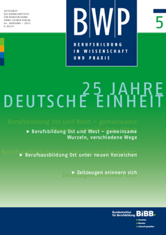 Coverbild: Recollections of those present at the time: Merging of two German vocational education and training systems amid turbulent times