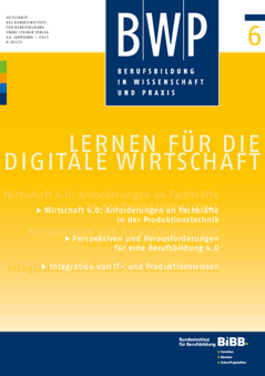 Coverbild: Digitalisation of the world of work – perspectives and challenges facing vocational education and training 4.0