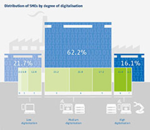 Distribution of SMEs by degree of digitalisation