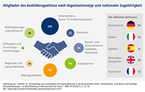 Mitglieder der Ausbildungsallianz nach Organisationstyp und nationaler Zugehörigkeit