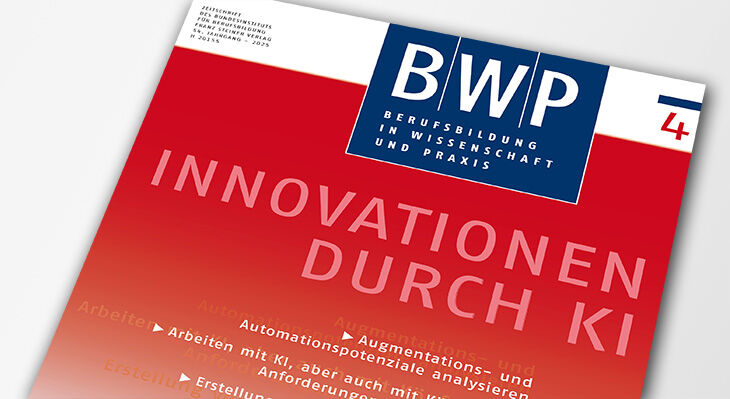 Darstellung der neuen BWP-Ausgabe Innovationen durch KI in liegender Form